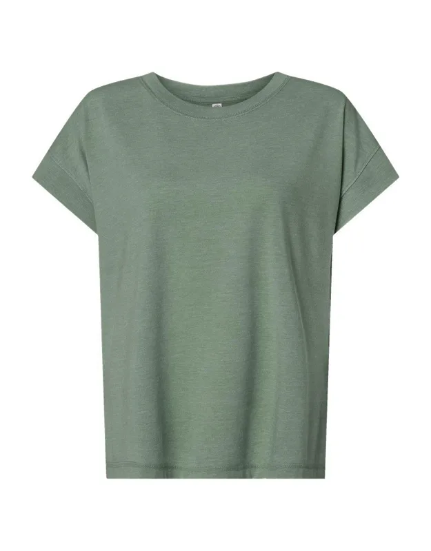 Lat Relaxed Vintage Wash Tee - Deep Ribbed Collar, Drop Shoulder Construction