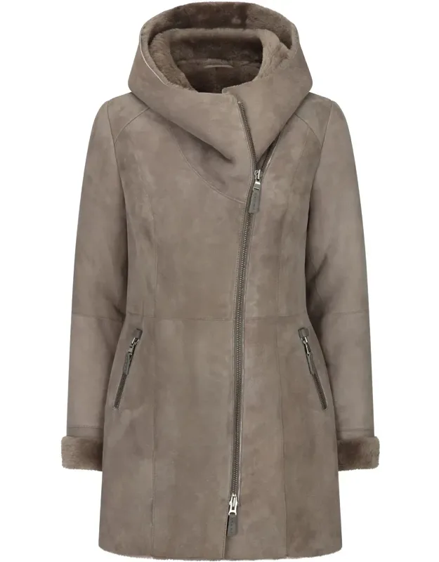 Toscana Suede Hood Coat