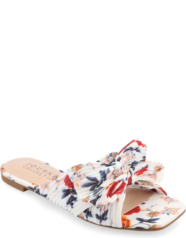 Serlina Flat Sandals With Cushioned Footbed And Block Heel