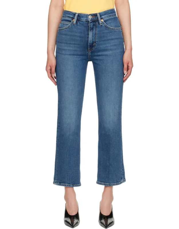 70s Crop Boot Jeans With Slim Fit And Mini Bootleg Opening