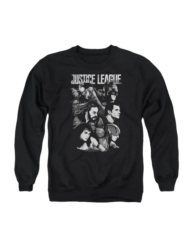 Justice League Movie Pushing Forward Crewneck Sweatshirt