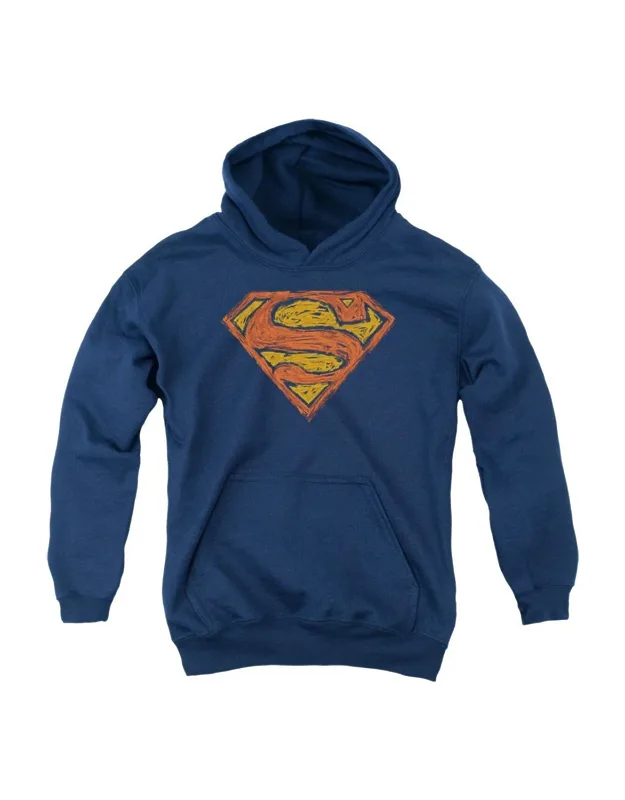 Superman Messy S Pull Over Hoodie