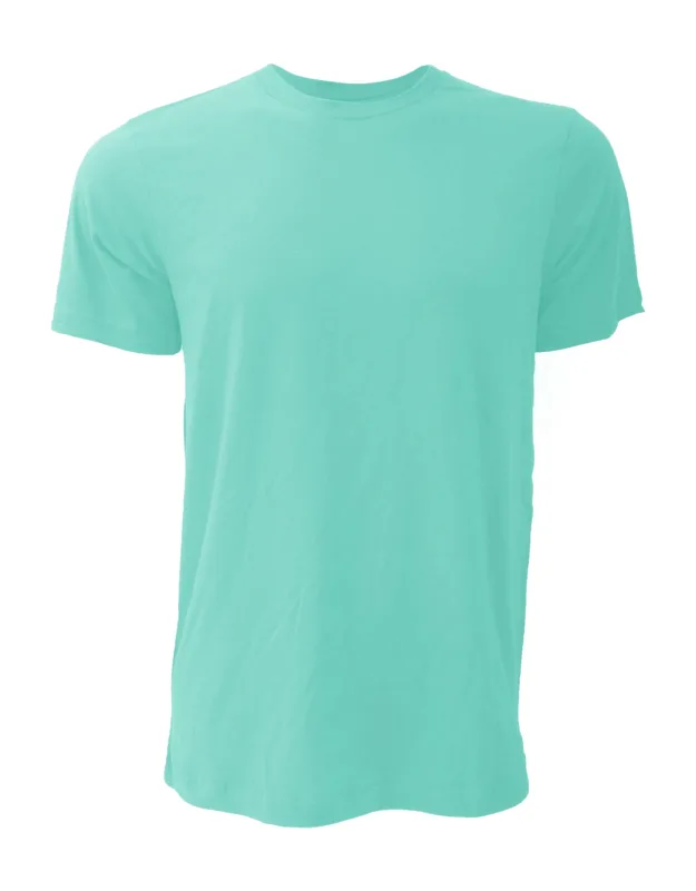 Canvas Jersey Crew Neck Short Sleeve T-shirt - Ribbed Neckline, Slim Fit