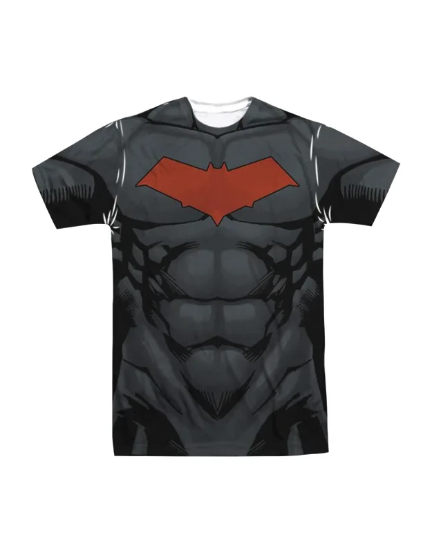 _batman Red Hood Style 2 (front/back Print) Short Sleeve Poly Crew Tee / T-shirt 100% Officially Licensed, 100% Polyester_