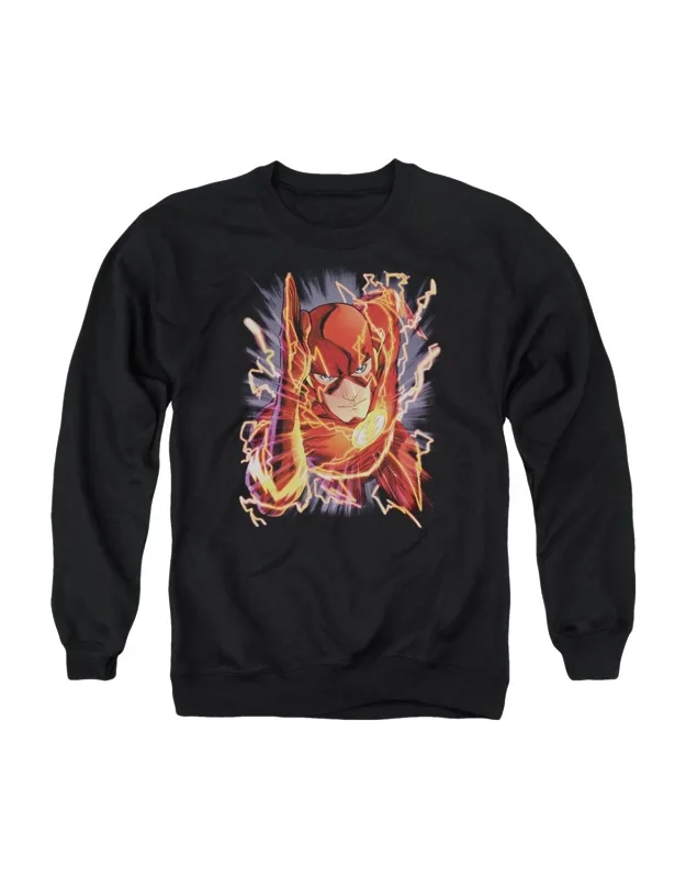 Justice League Of America Flash #1 Crewneck Sweatshirt - Stylish For Everyday Wear, 50% Cotton And 50% Polyester