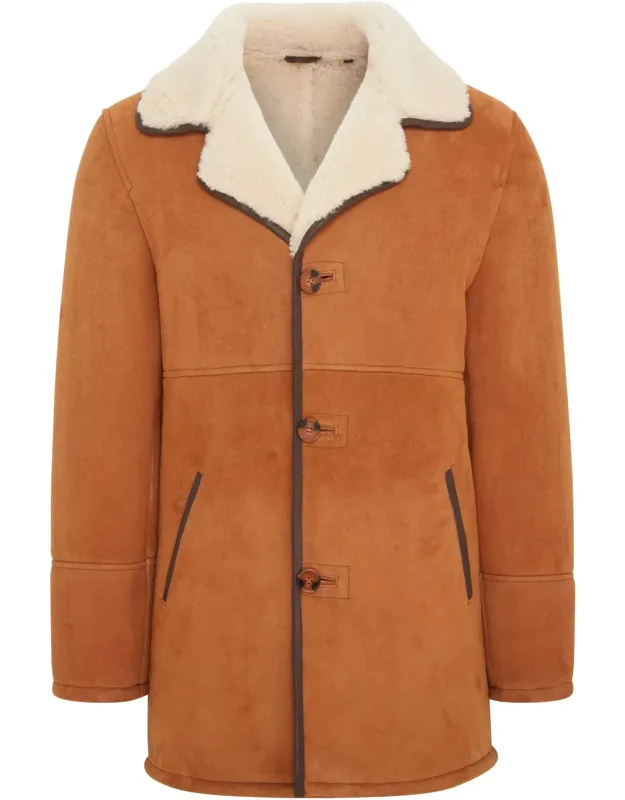Shearling Sheepskin Car Coat