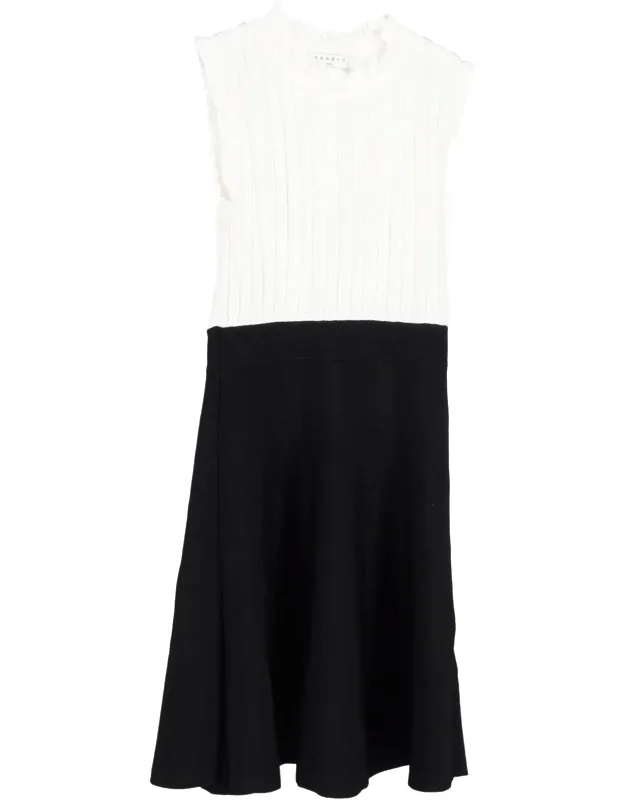 Edda Two-tone Knitted Mini Dress
