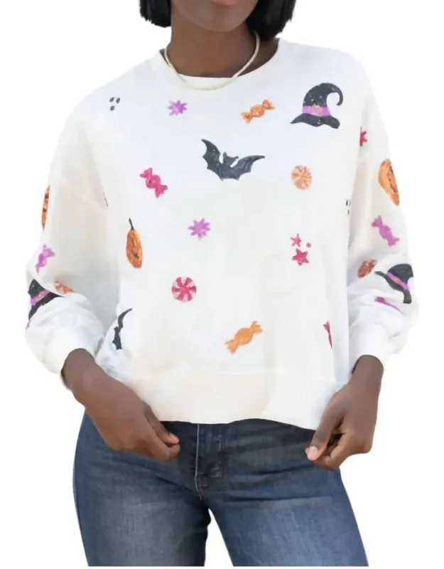 Halloween Sequin Sweatshirt