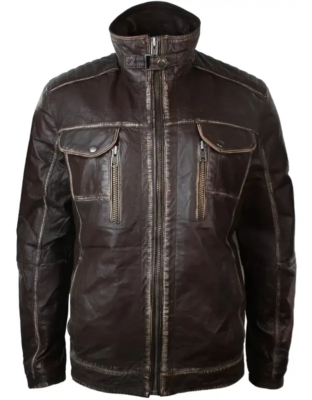 Washed Leather Jacket