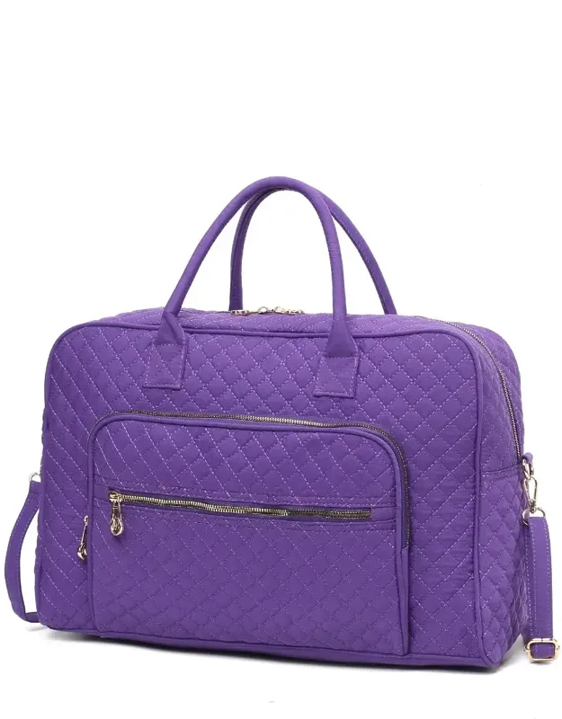 Jayla Solid Quilted Cotton Duffle Bag