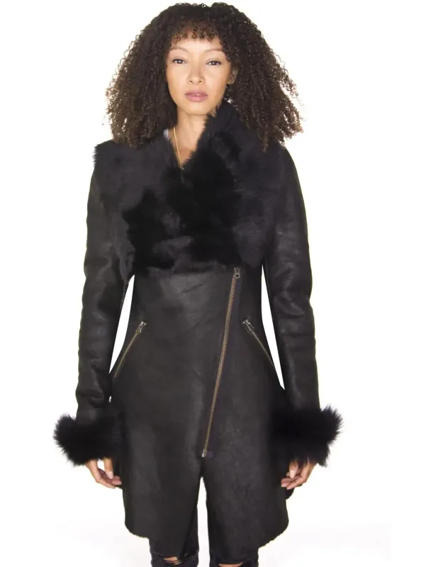 Romford Coat With Toscana Wool Shawl Collar And Zipped Pockets