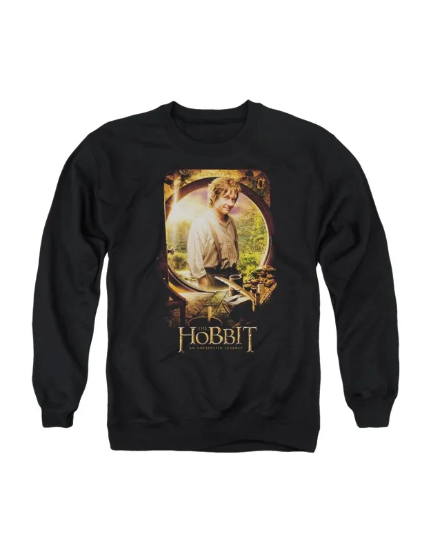 _hobbit Bilbo Poster Crewneck Sweatshirt - 50% Cotton, 50% Polyester_