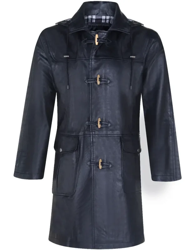 Leather Duffle Classic Coat