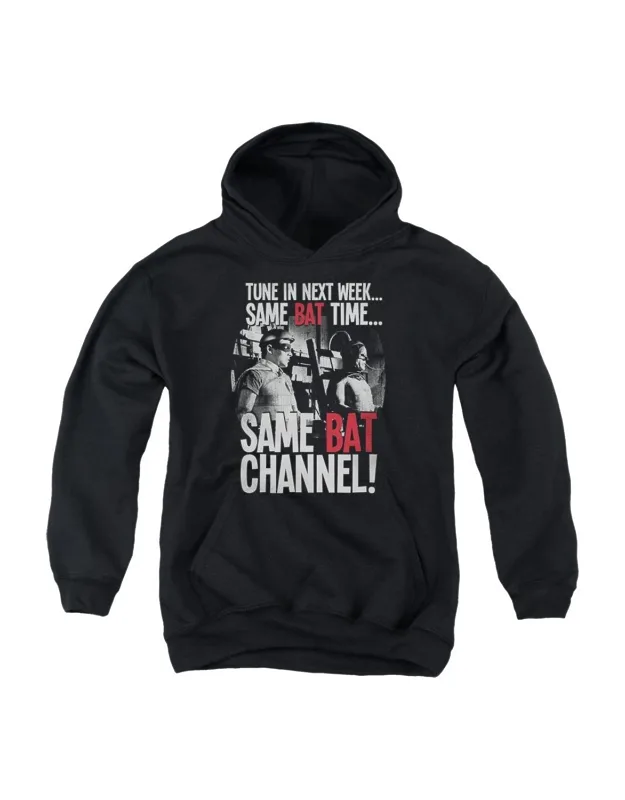 _batman Classic Tv Bat Channel Youth Pull Over Hoodie / Hooded Sweatshirt Stylish Easy_