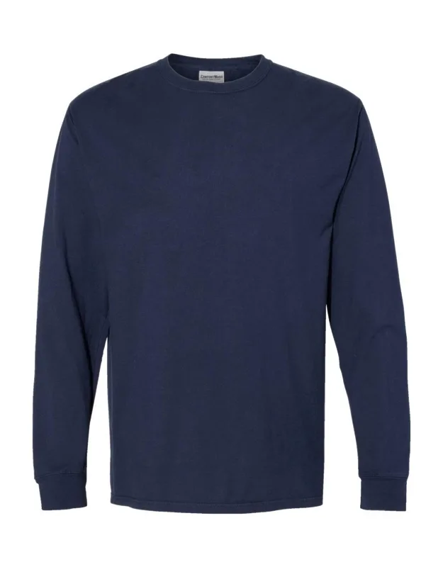 Comfortwash Long Sleeve T-shirt, 100% Ringspun Cotton, Double-needle Coverstitched
