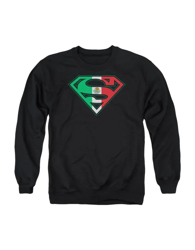 Superman Mexican Flag Shield Crewneck Sweatshirt