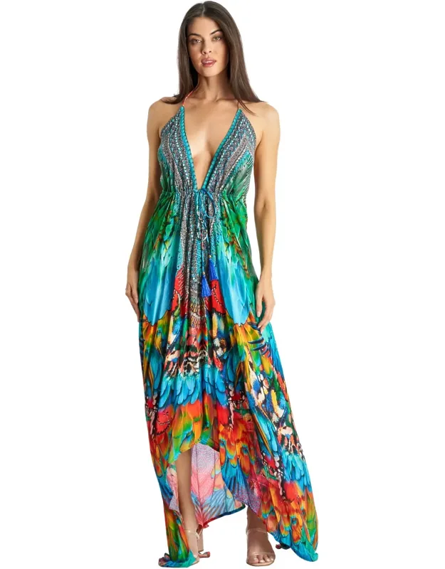 Kyree Halter Maxi Dress, S/m & L/xl Fit