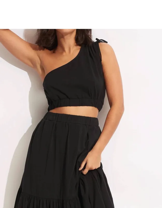 One Shoulder Crop Top