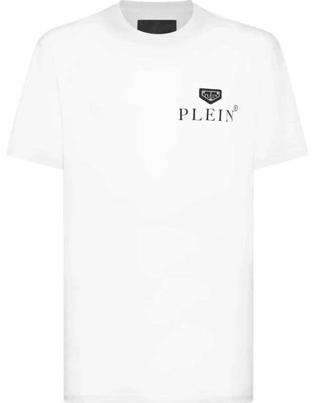 T-shirt Round Neck Ss With Stretch Cotton Jersey And Ribbed Neckline