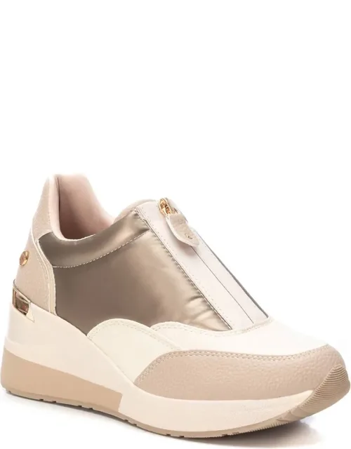 Wedge Sneakers With Front Zipper Closure And Lightweight Soles