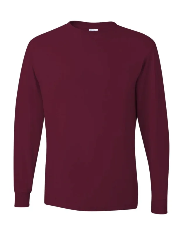 Dri-power Long Sleeve 50/50 T-shirt With Advanced Moisture-management Performance And Noticeably Softer Hand
