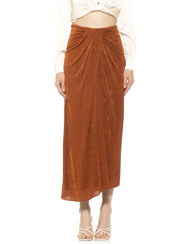 Jeanette Unique Front Fold Skirt