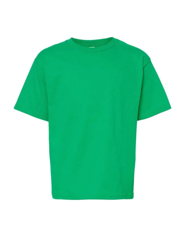 Youth Gold Soft Touch T-shirt 100% Preshrunk Cotton, Cover Seamed Neckline