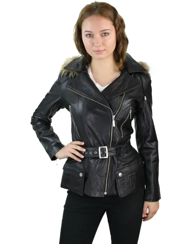 Hooded Parka Leather Jacket