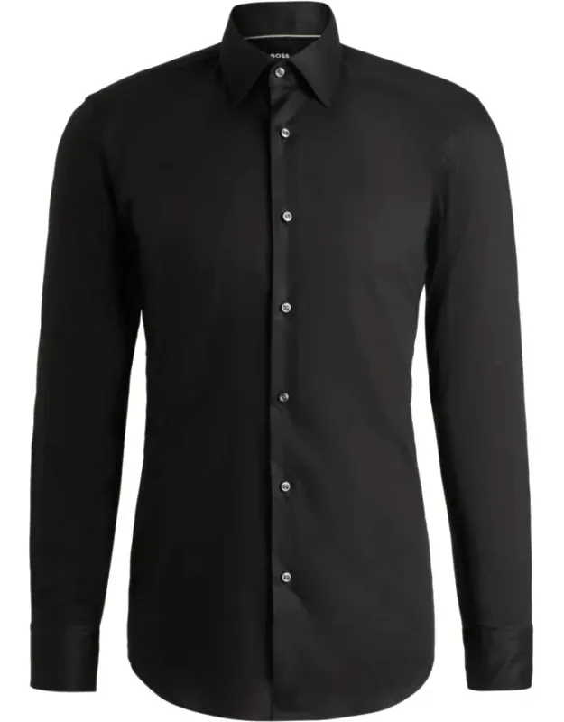 Slim-fit Shirt In Easy-iron Cotton Poplin, Treated With An Easy-iron Finish, Super-soft Feel