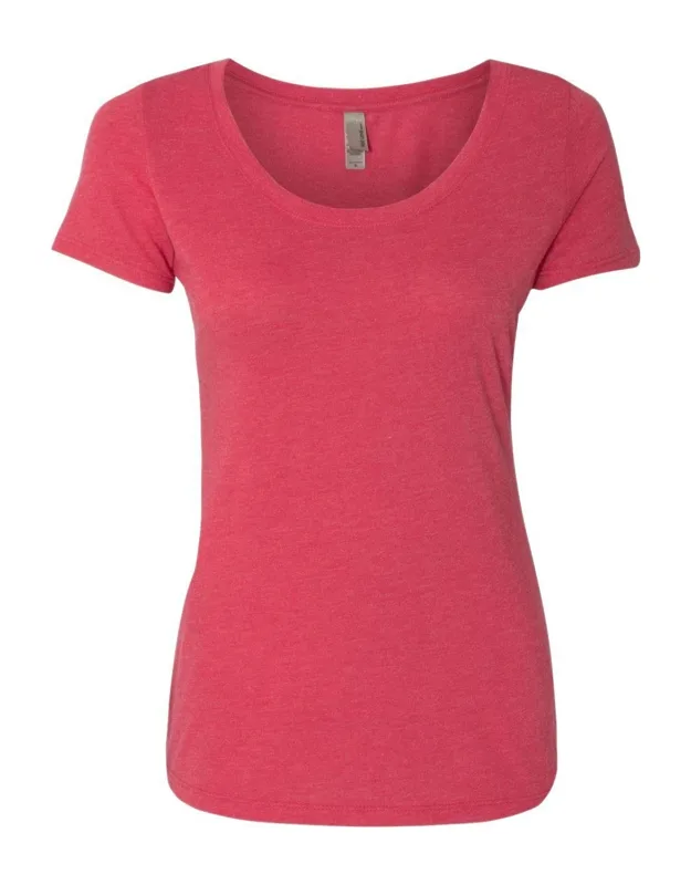 Next Level Triblend Scoop Neck T-shirt 4.3 Oz./yd, Fabric Laundered