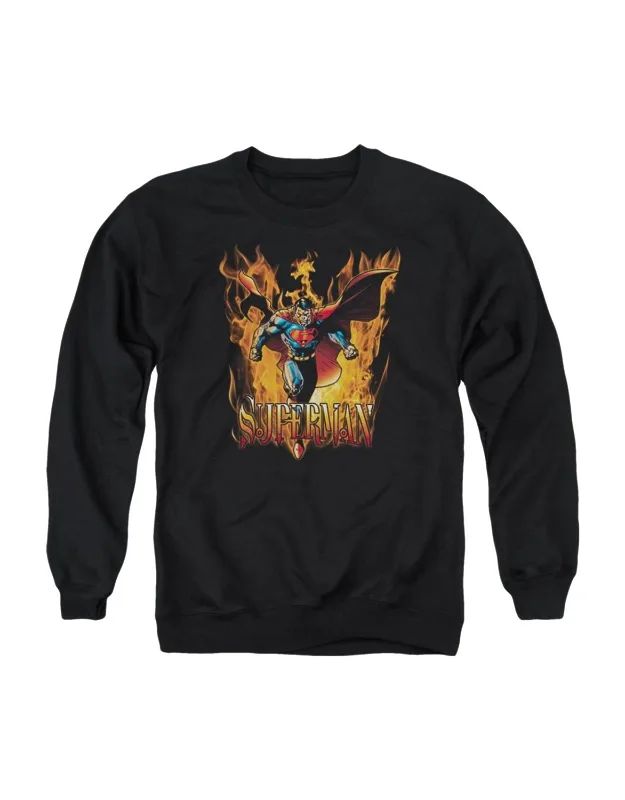 Superman Through The Fire Crewneck Sweatshirt