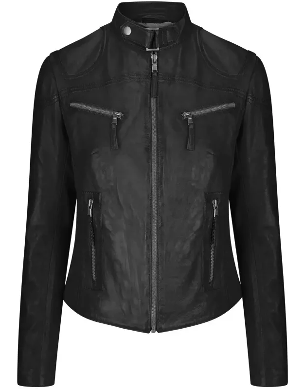Leather Vintage Slim Fit Biker Jacket