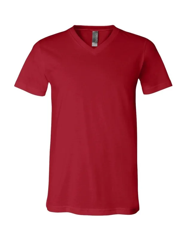 Jersey V-neck Tee, 100% Airlume Combed And Ringspun Cotton, Retail Fit