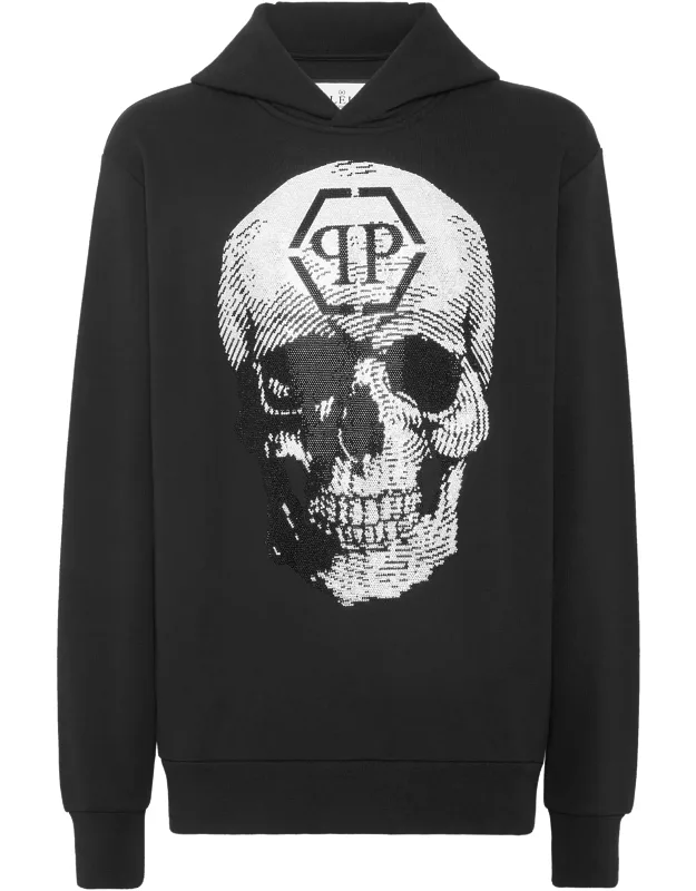 Hoodie Sweatshirt With Crystals
