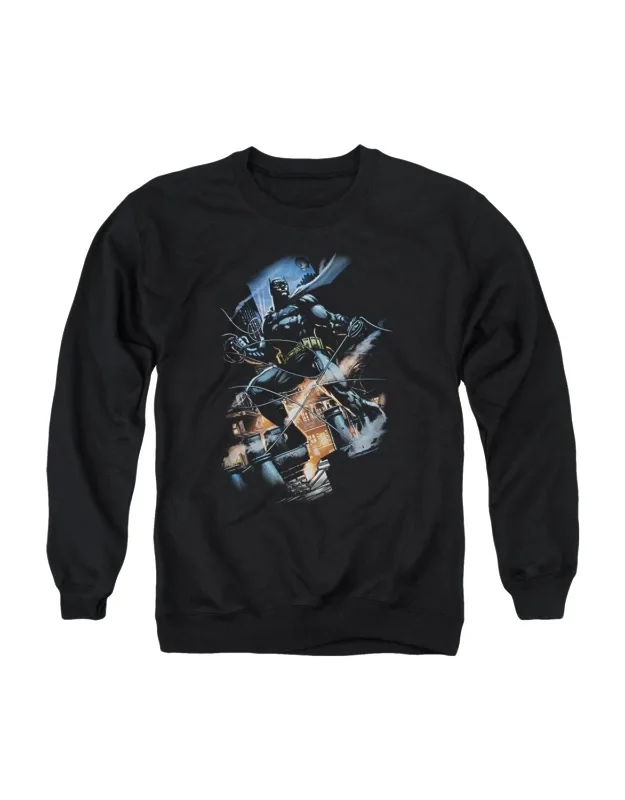 Batman Gotham Knight Crewneck Sweatshirt, Stylish For Everyday Wear, 50% Cotton And 50% Polyester