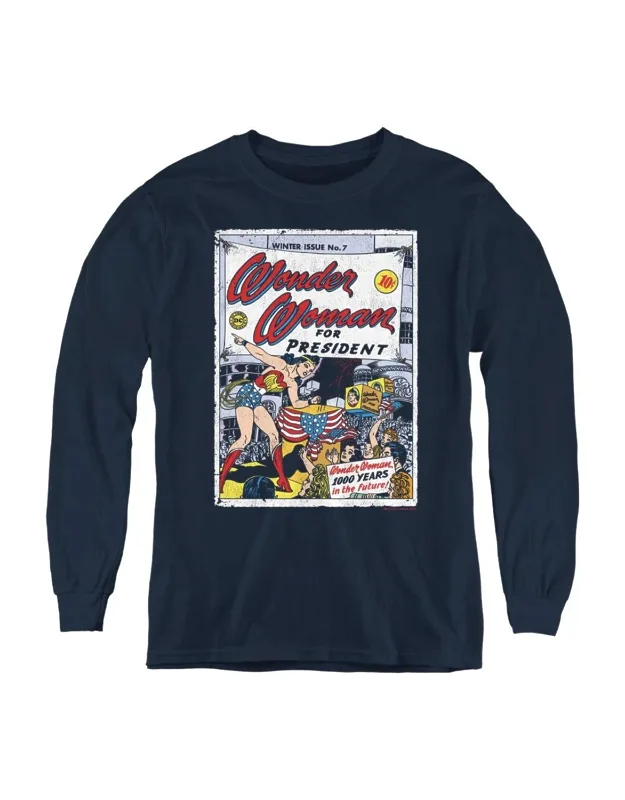 Wonder Woman For President Long Sleeve Tee