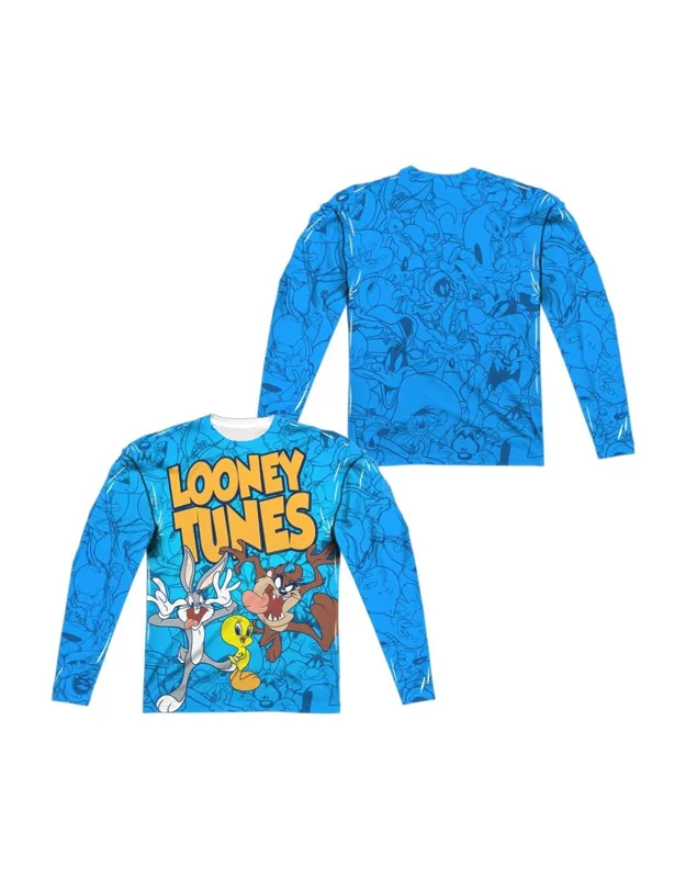Looney Tunes Collage Of Characters Long Sleeve Tee