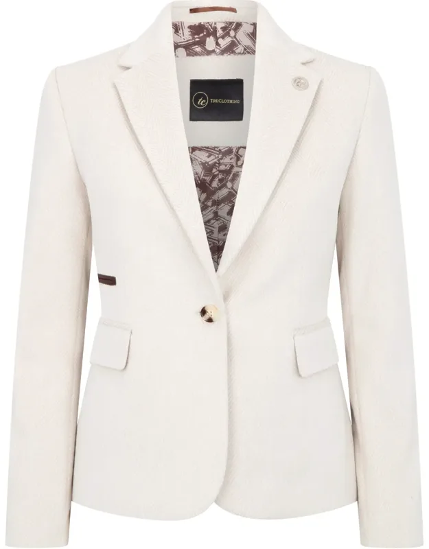 Tailored Fit Wool Blend Tweed Blazer