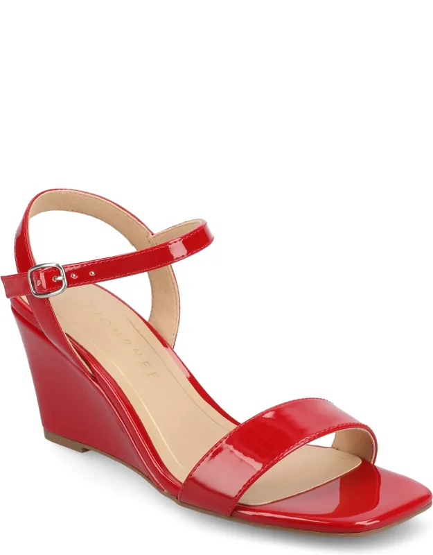 Clayr Wedge Sandals With Adjustable Ankle Strap And Cushioned Footbed