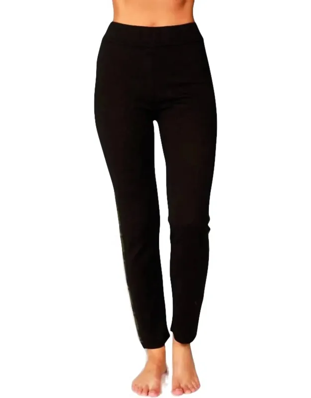 Plaid Trim Track Pants