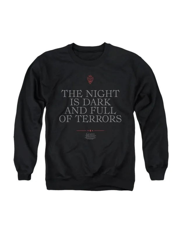 Game Of Thrones Night Is Dark Crewneck Sweatshirt