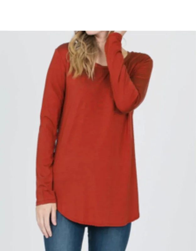 Modal Long Sleeve Round Neck Top