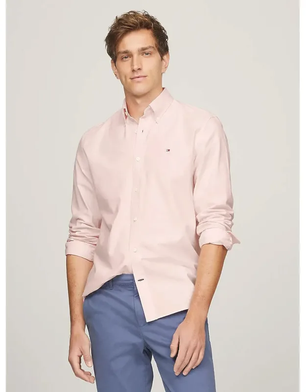 Tommy Hilfiger Regular Fit Stretch Oxford Shirt, Comfortable Stretch-cotton Construction