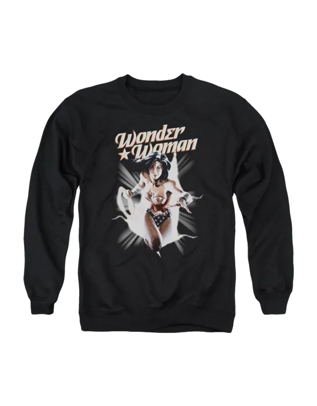 Justice League Of America Wonder Woman Break Out Crewneck Sweatshirt