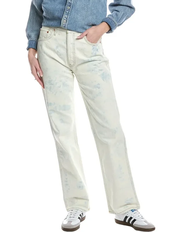 90's High-rise Loose Sunbleach Jeans