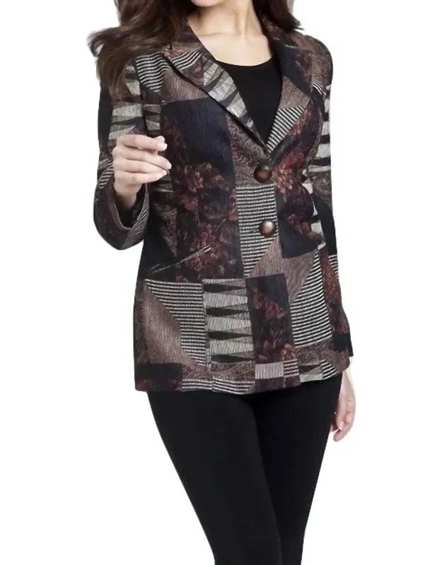 Tapestry Chenille 2-button Cardigan