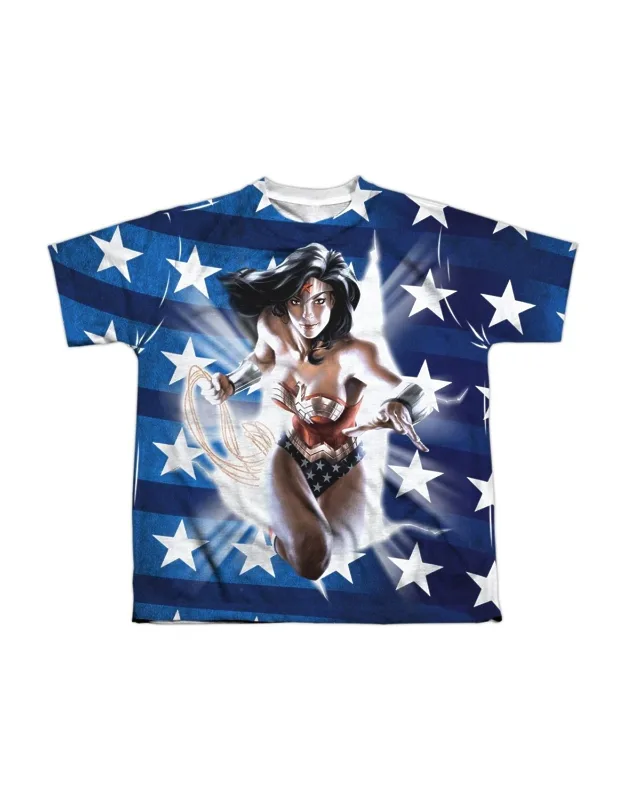 Justice League Of America Ripped Flag T-shirt