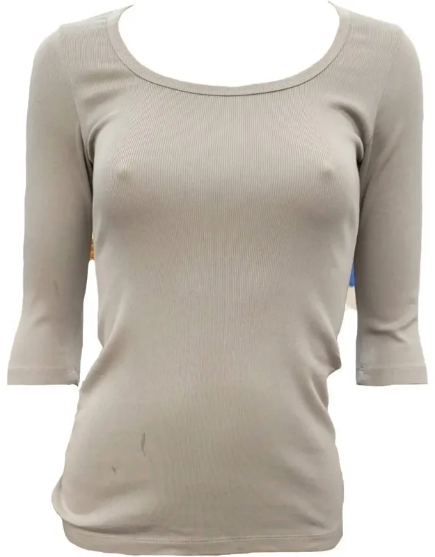 Norah 3-4 Sleeve Rib Tee