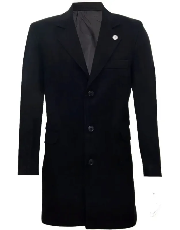 Long Wool Slim Fit Overcoat