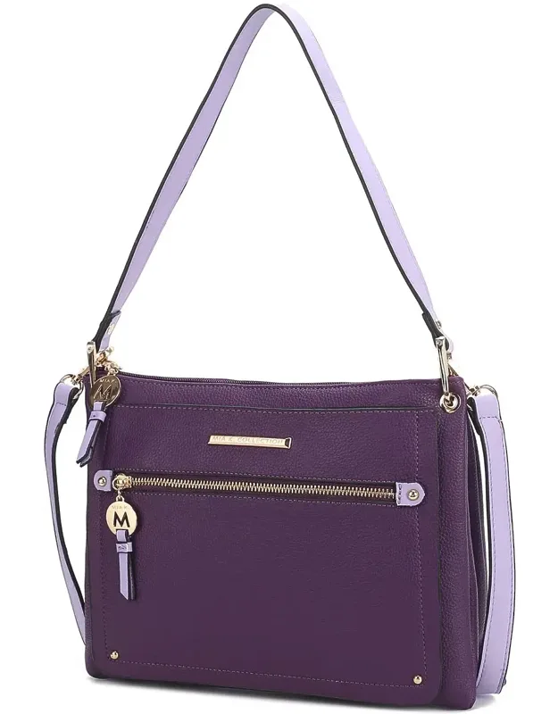 Aliyah Shoulder Bag Versatile Design, Functional Everyday Use Purse With Luxurious Vegan Leather And Gold-tone Embellishments